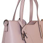 Talianske casual kožené kabelky cez plece stredné luxusné Carina jemne ružové bgz