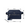 Malá bedrová a do ruky (belt bag) kožená kabelka modrá Wojewodzic 31796/GS37 m