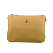 Kvalitné stredné luxusné kožené kabelky crossbody aj do ruky žlté 3151 vv