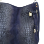 XL shopperka kožená kabelka veľká na plece Talianska modrá Valika dp