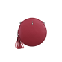 Kožená kabelka okrúhla na rameno červená Wojewodzic 31818/BGM57 GG