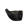 Bedrová (belt bag) oválna kožená kabelka ľadvinka čierna Wojewodzic 34541/FD01/ZD