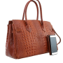 Hnedé dámske kožené kabelky pracovné tašky Talianske Glonia Vera Pelle marroneb