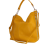 ľká dámska kožená kabelka na plece vrecovitá Talianska žltá Ludmilag