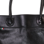 Dámska čierna kožená kabelka do práce cez rameno Talianska Florika Borse in pelleddd