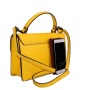 Dámska kožená kabelka do ruky Talianska žltá Izabela giallo genuine leatherf