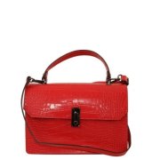 ámska kožená kabelka do ruky Talianska červená Izabela rosso genuine leatherc