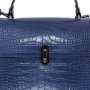 Dámska kožená kabelka do ruky Talianska modrá Izabela blu genuine leatherwe