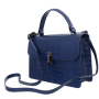 Dámska kožená kabelka do ruky Talianska modrá Izabela blu genuine leatherbb
