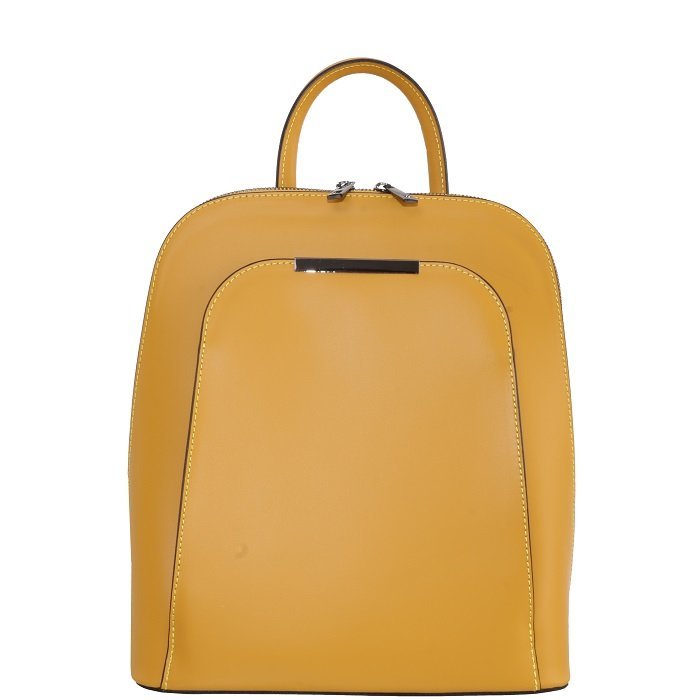 Žltý dámsky kožený ruksak/batoh Taliansky veľký Samuelag