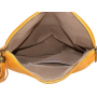 Malá kožená kabelka crossbody Talianska sýta žltá Vladaqw