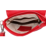 Červené dámske kožené crossbody kabelky Talianske Olinaik