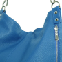 Dámska kožená kabelka veľká vrecovitá Talianska bluette modrá Ludmilann