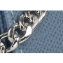 Dámske kožené kabelky crossbody sivomodré s retiazkou Wojewodzic 31716/Cfd