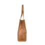 Veľká nákupná kožená kabelka do ruky camel Wojewodzic 31829/05f