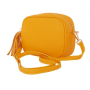 Kožené kabelky dámske športové crossbody - malá Kasandra žltéde