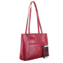 Červené dámske kožené kabelky pracovné Vera Pelle Talianske Madonabb