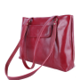 Červené dámske kožené kabelky pracovné Vera Pelle Talianske Madonann