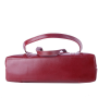 Červené dámske kožené kabelky pracovné Vera Pelle Talianske Madonamm