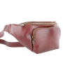 Bedrová (belt bag) kožená kabelka na pás hnedá Talianska Adriana marrone bb