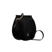 Dámske kožené kabelky na rameno crossbody čierne online Wojewodzic 31763/KAT01/ZDámske kožené kabelk