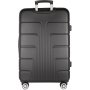 Cestovný kufor veľký XL čierny 100 - 110 litrov 4 kolieskový Palermo Taliansky-