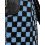 Luxusná kožená kabelka s prírodnym vlasom Wojewodzic čiernomodrá 3gold002/EA01/HC09b