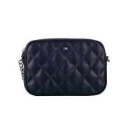 Kožené kabelky dámske prešívané crossbody tmavo modré Wojewodzic 31304/P