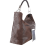 XL dámska shopperka kožená kabelka na plece a do ruky Talianska Alessa čokoládováccbb