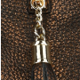 Dámska kožená kabelka luxusná cez plece Wojewodzic zlato hnedá 31608/,