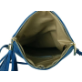 Malá kožená listová kabelka Talianska kráľovská karibik modrá Korzikaf