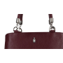 Elegantná kožená kabelka stredne veľká cez rameno burgundskej vínovej Wojewodzic 31769/FD20dd