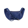Bedrová (belt bag) oválna kožená kabelka ľadvinka modrá Wojewodzic 34541/GS09/Zd