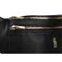 Bedrová (belt bag) oválna kožená kabelka ľadvinka čierna Wojewodzic 34541/FD01/ZC