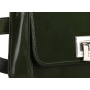 edrová a do ruky (belt bag) kožená kabelka ľadvinka zelená lakovaná Wojewodzic 31799/PN11edrová a do