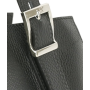 Dámska kožená kabelka pracovná Genuine leather Talianska čierna Permonaw