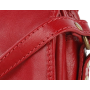 Dámska kožená kabelka crossbody Talianska červená Dianar