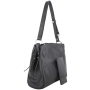 Kožená kabelka športová crossbody stredná Talianska čierna Astridc
