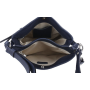 Kožená kabelka športová crossbody stredná Talianska modrá Astridb