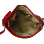 Stredné crossbody kožené kabelky Vera Pelle Talianske červená Angolac