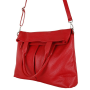 Dámska kožená kabelka nákupná taška Genuine leather Talianska červená Catarine rossa-