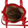 Dámska kožená kabelka nákupná taška Genuine leather Talianska červená Catarine rossa,-