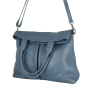 Dámska kožená kabelka nákupná taška do ruky Genuine leather Talianska svetlo modrá Catarine ceruleo,