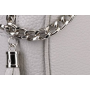 Dámske malé sivé kožené kabelky crossbody s retiazkou na ples 31762/GS43 grey.-
