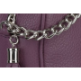 Dámske malé tmavo fialové kožené kabelky crossbody s retiazkou na ples 31762/GS12,-