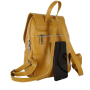 Dámsky kožený ruksak/batoh žltý Taliansky menší Zorana senapex