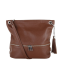 Kožená športová crossbody kabelka Genuine leather Talianska hnedá Frame marronev