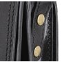 Stredná dámska kožená kabelka crossbody Talianska čierna Vera pelle Vierae