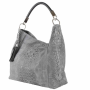 XL shoperka kožená kabelka veľká na plece Talianske tmavo sivá Alessa.,