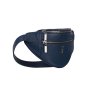 Bedrová (belt bag) stredná kožená kabelka ľadvinka modrá Wojewodzic 31793/FD37bb